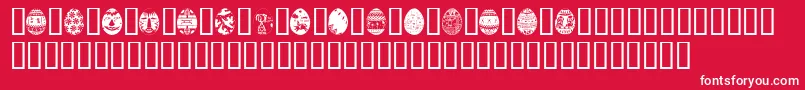 AfricanEggs Font – White Fonts on Red Background