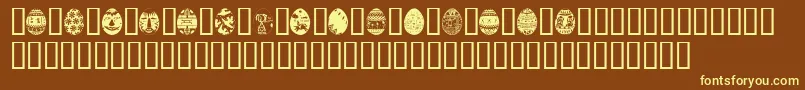 AfricanEggs Font – Yellow Fonts on Brown Background