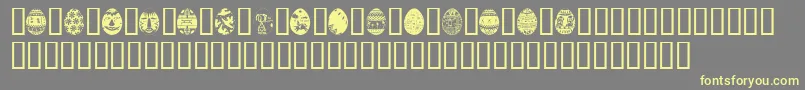 AfricanEggs Font – Yellow Fonts on Gray Background