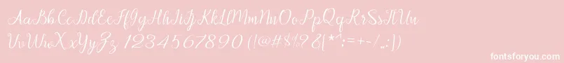 Подробнее о шрифте Afrile script Шрифт Afrile script – белые шрифты на розовом фоне