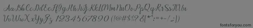 Afrile script Font – Black Fonts on Gray Background