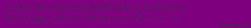 Afrile script Font – Black Fonts on Purple Background