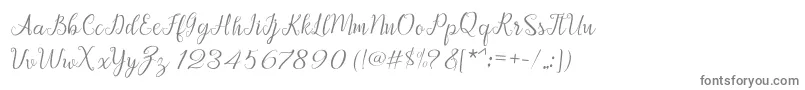 Afrile script Font – Gray Fonts on White Background