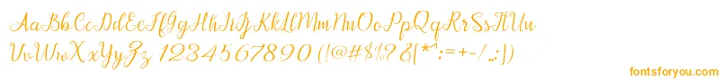 Afrile script Font – Orange Fonts on White Background