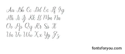 Przegląd czcionki Afrile script