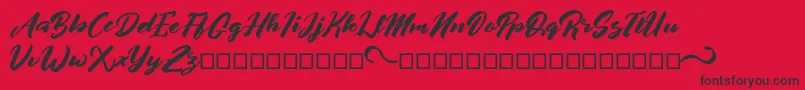 Fonte afrinuma – fontes pretas em um fundo vermelho