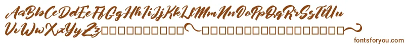 Fonte afrinuma – fontes marrons em um fundo branco