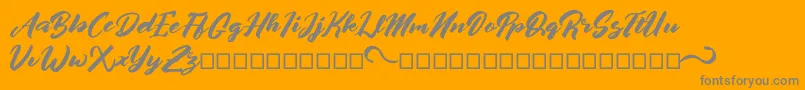 afrinuma Font – Gray Fonts on Orange Background