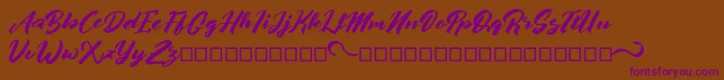 afrinuma Font – Purple Fonts on Brown Background