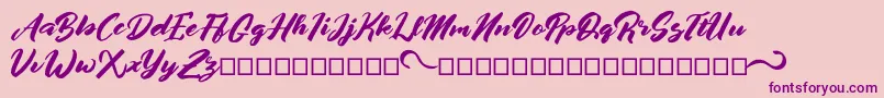 Police afrinuma – polices violettes sur fond rose
