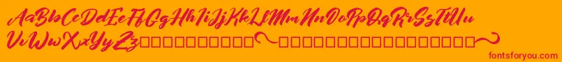 fuente afrinuma – Fuentes Rojas Sobre Fondo Naranja