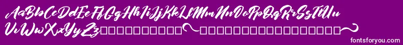 afrinuma-fontti – valkoiset fontit violetilla taustalla