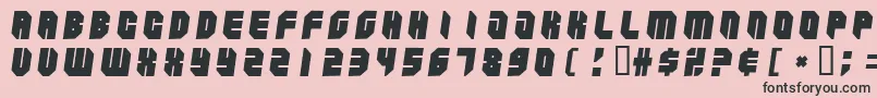 ZipperBluesBlack-Schriftart – Schwarze Schriften auf rosa Hintergrund