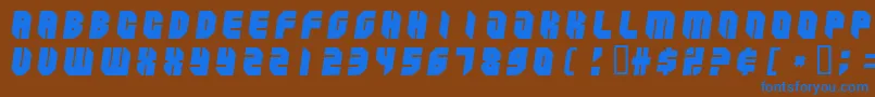 ZipperBluesBlack Font – Blue Fonts on Brown Background
