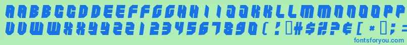 ZipperBluesBlack Font – Blue Fonts on Green Background