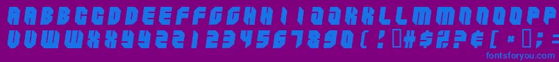 ZipperBluesBlack Font – Blue Fonts on Purple Background