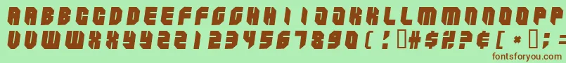 ZipperBluesBlack Font – Brown Fonts on Green Background