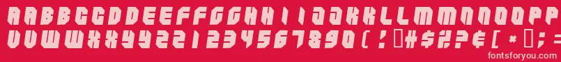 ZipperBluesBlack Font – Pink Fonts on Red Background