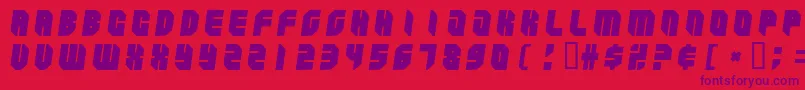 ZipperBluesBlack Font – Purple Fonts on Red Background
