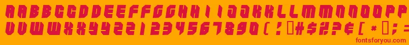 ZipperBluesBlack Font – Red Fonts on Orange Background