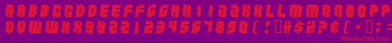 ZipperBluesBlack Font – Red Fonts on Purple Background