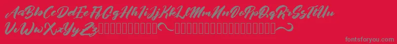 afrinuma Font – Gray Fonts on Red Background