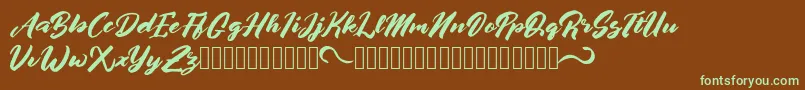 afrinuma Font – Green Fonts on Brown Background