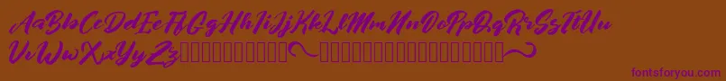 afrinuma Font – Purple Fonts on Brown Background