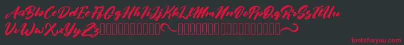 afrinuma Font – Red Fonts on Black Background