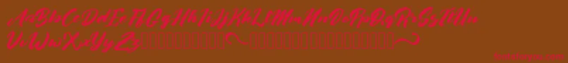 afrinuma Font – Red Fonts on Brown Background