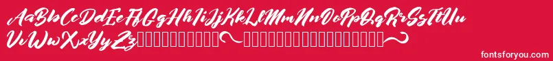 afrinuma Font – White Fonts on Red Background