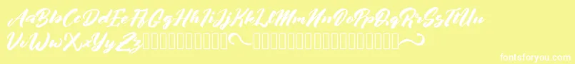 afrinuma Font – White Fonts on Yellow Background