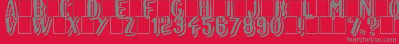 Afro Add plain Font – Gray Fonts on Red Background