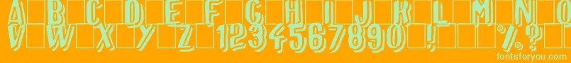 Afro Add plain Font – Green Fonts on Orange Background