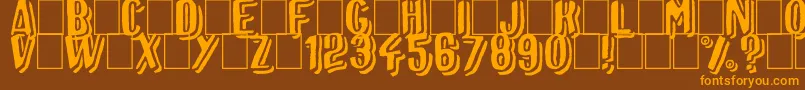 Afro Add plain Font – Orange Fonts on Brown Background