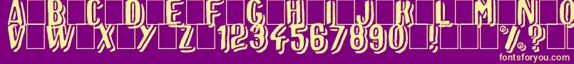 Fonte Afro Add plain – fontes amarelas em um fundo roxo