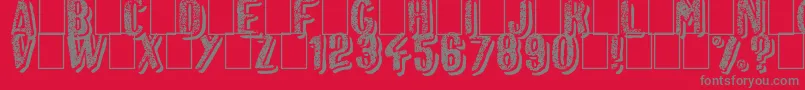 Afro Add Font – Gray Fonts on Red Background