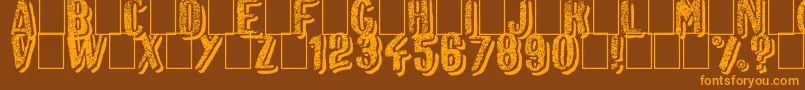 fuente Afro Add – Fuentes Naranjas Sobre Fondo Marrón