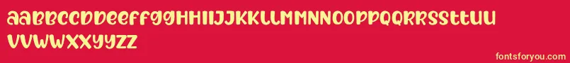 After Fall Font – Yellow Fonts on Red Background