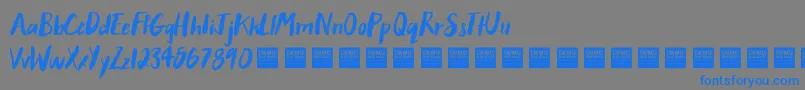 After Hours   Demo-Schriftart – Blaue Schriften auf grauem Hintergrund