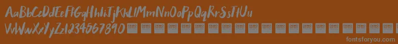 After Hours   Demo Font – Gray Fonts on Brown Background
