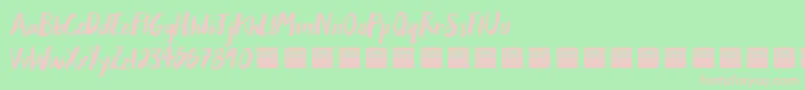 After Hours   Demo Font – Pink Fonts on Green Background