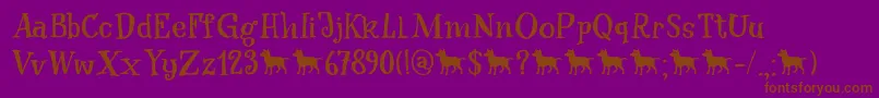 After Nightfall DEMO Font – Brown Fonts on Purple Background