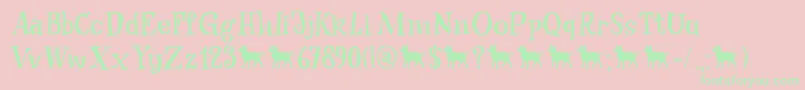 After Nightfall DEMO Font – Green Fonts on Pink Background