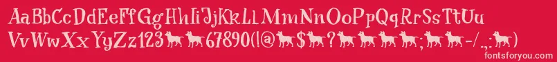 After Nightfall DEMO Font – Pink Fonts on Red Background