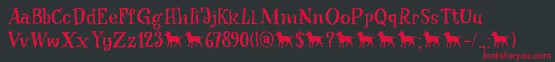 After Nightfall DEMO Font – Red Fonts on Black Background
