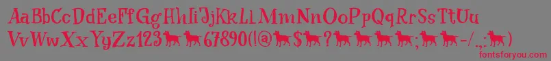 After Nightfall DEMO Font – Red Fonts on Gray Background