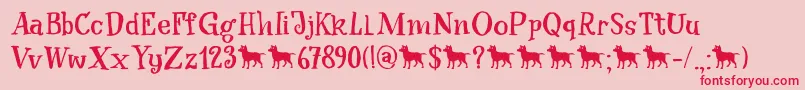 After Nightfall DEMO Font – Red Fonts on Pink Background