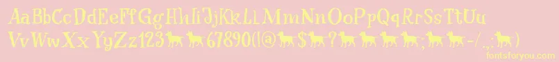 After Nightfall DEMO Font – Yellow Fonts on Pink Background