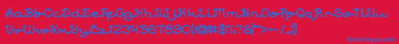 After Party Font – Blue Fonts on Red Background